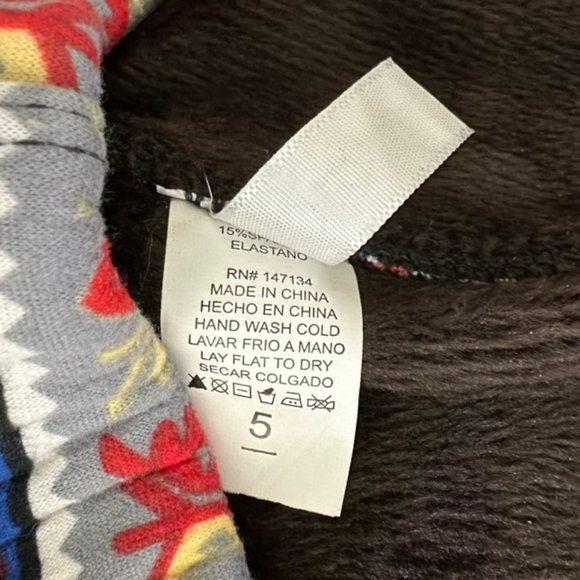 Fleece Lined Colorful Boho Leggings, Juniors Size 5 - Picture 5 of 10